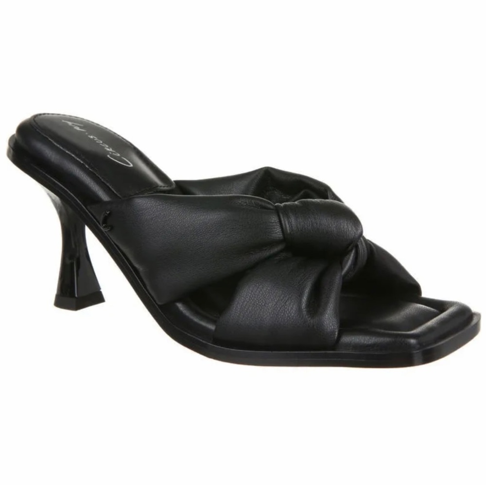 NEW CIRCUS SAM EDELMAN BLACK FAUX LEATHER SANDALS
